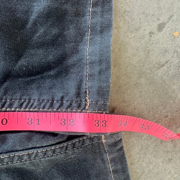 Vintage Y2K Athleta Mid Rise Black Denim Straight Leg Jeans Women's Size 8 - Picture 4 of 5